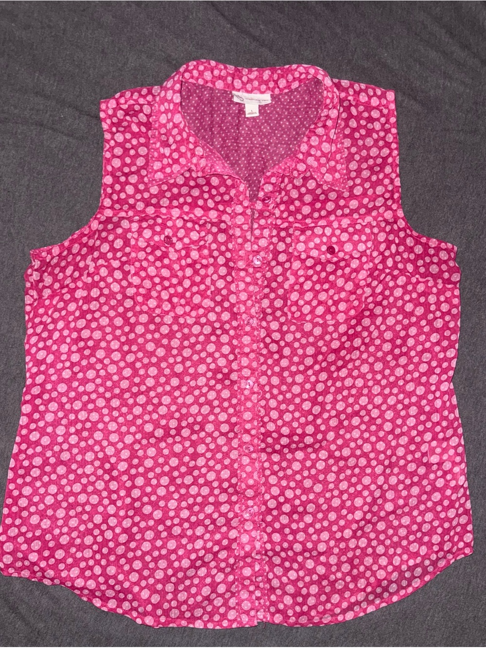 CJ Banks Sleeveless Button Front Blouse Large